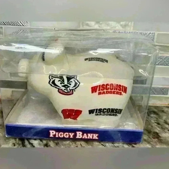 Wisconsin Badgers Piggy Bank - Picture 1 of 6